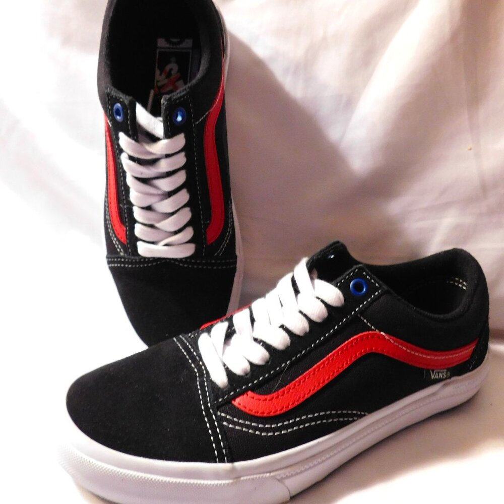 VANS First in BMX Old Sneakers Red and Black Men's Size 7